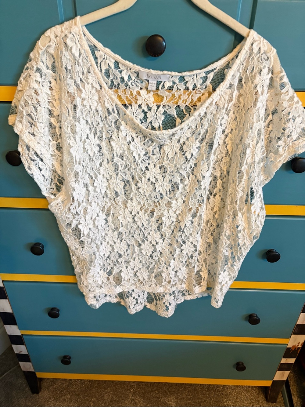 Delia Lace layering shirt size L